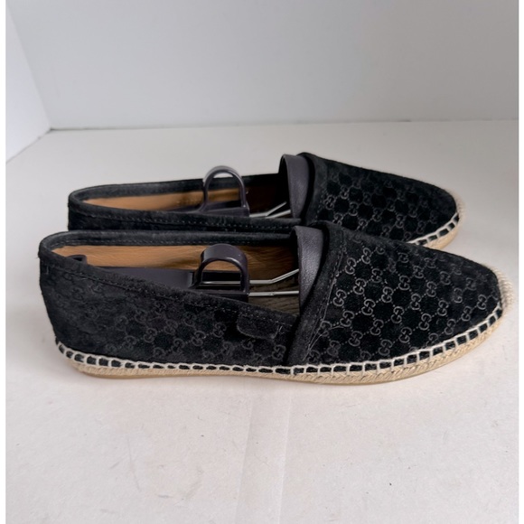 Gucci Womens Black Guccissima Suede Pilar Espadrille - EU 37 - Picture 2 of 13